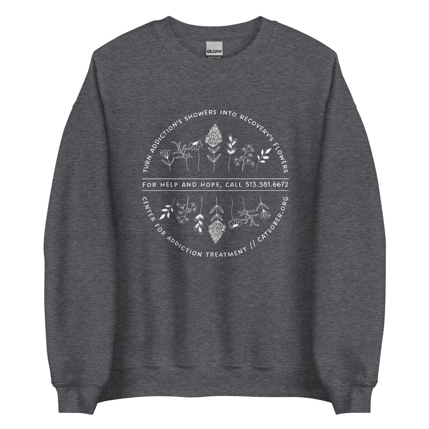 Flowers to Showers Sweatshirt (Light Text Version)