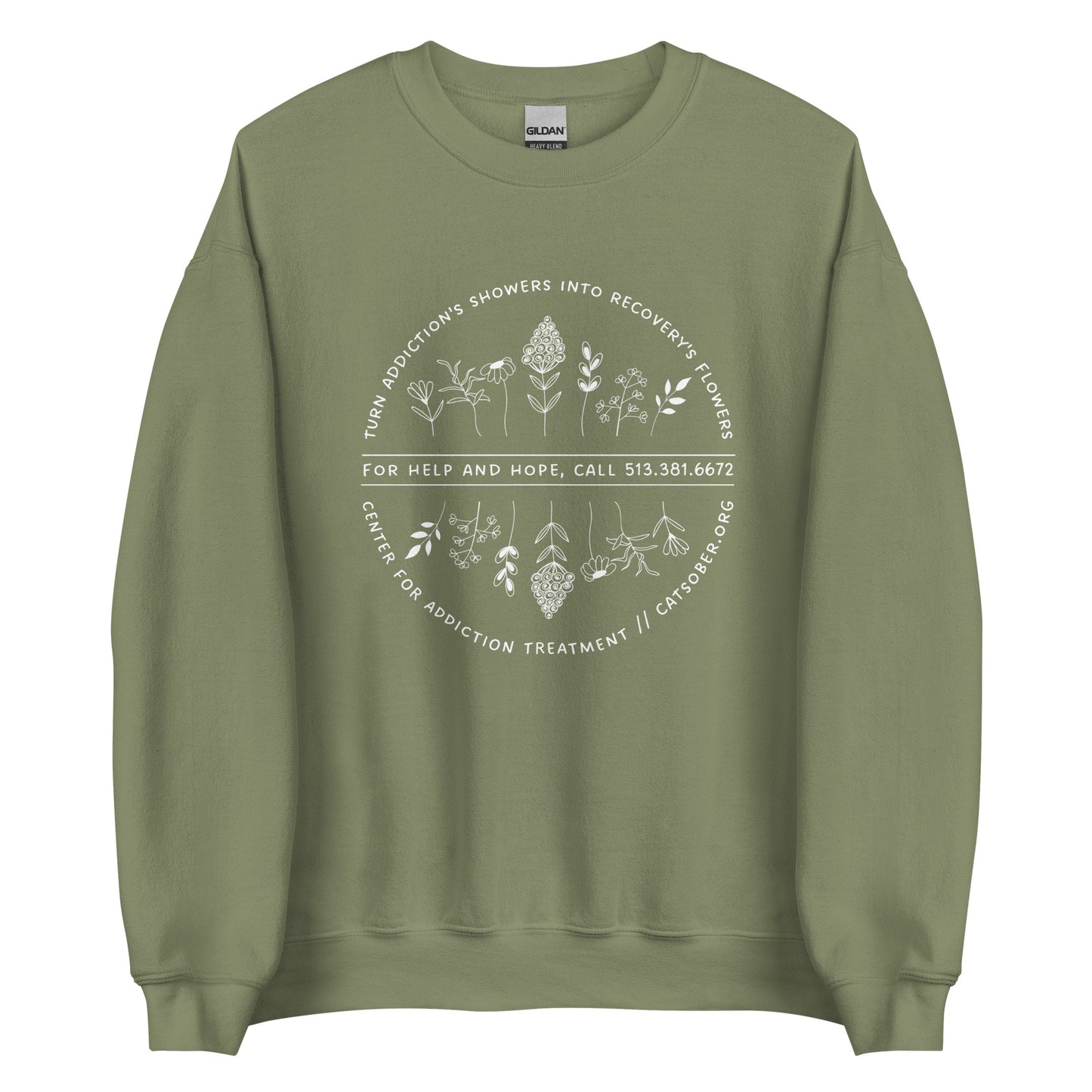 Flowers to Showers Sweatshirt (Light Text Version)
