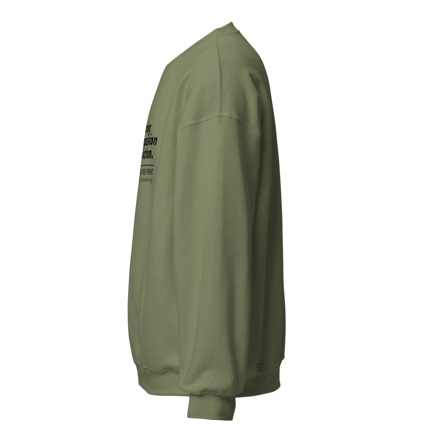 Compassion to Action Sweatshirt (Dark Text Version)