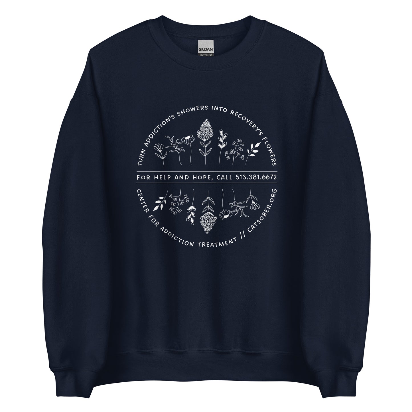 Flowers to Showers Sweatshirt (Light Text Version)