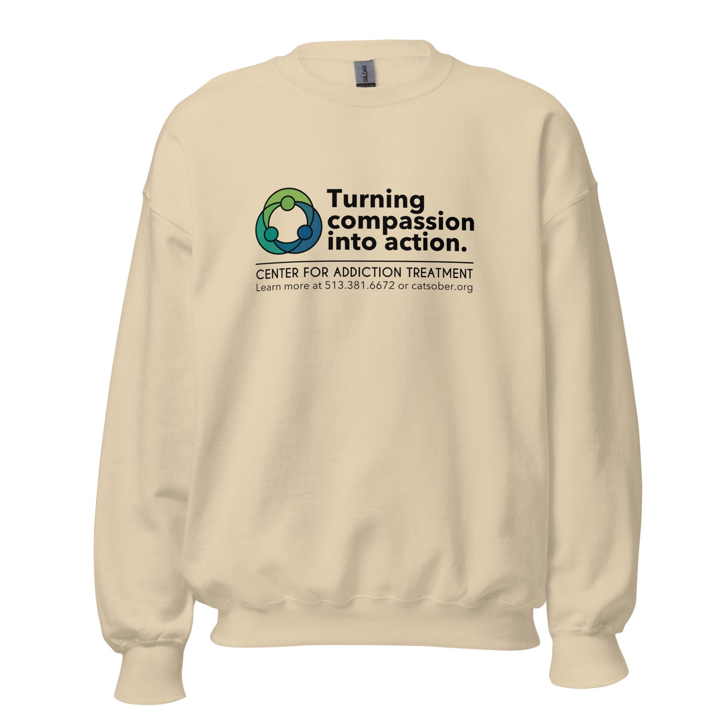 Compassion to Action Sweatshirt (Dark Text Version)