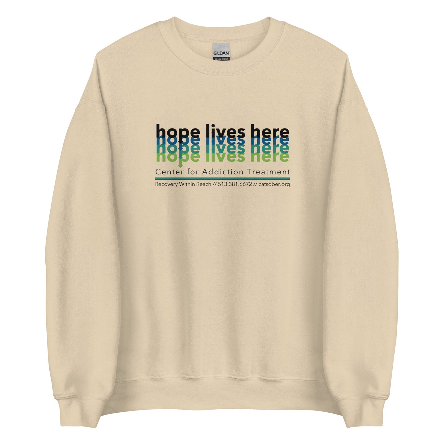 Hope Lives Here Sweatshirt (Dark Text Version)