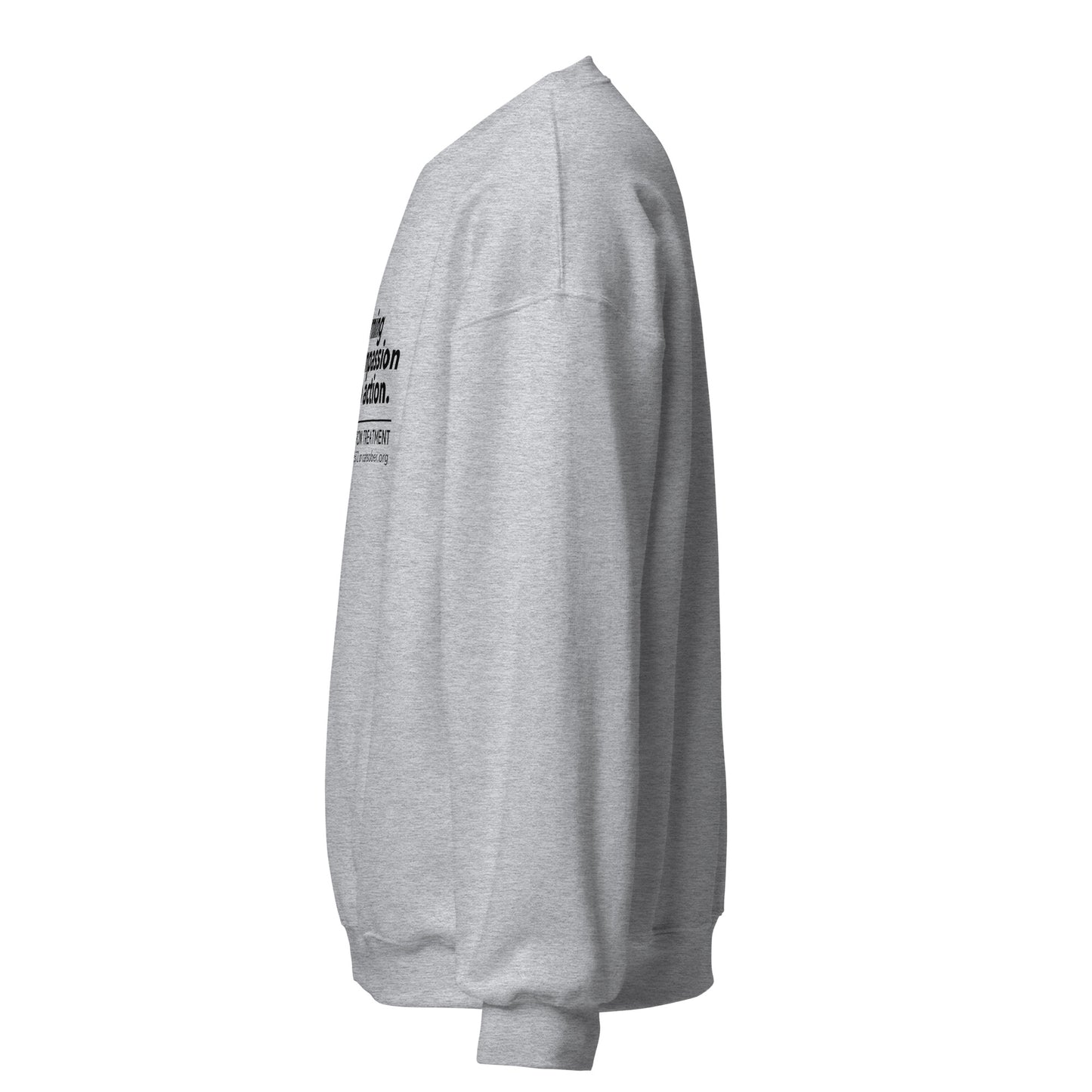Compassion to Action Sweatshirt (Dark Text Version)