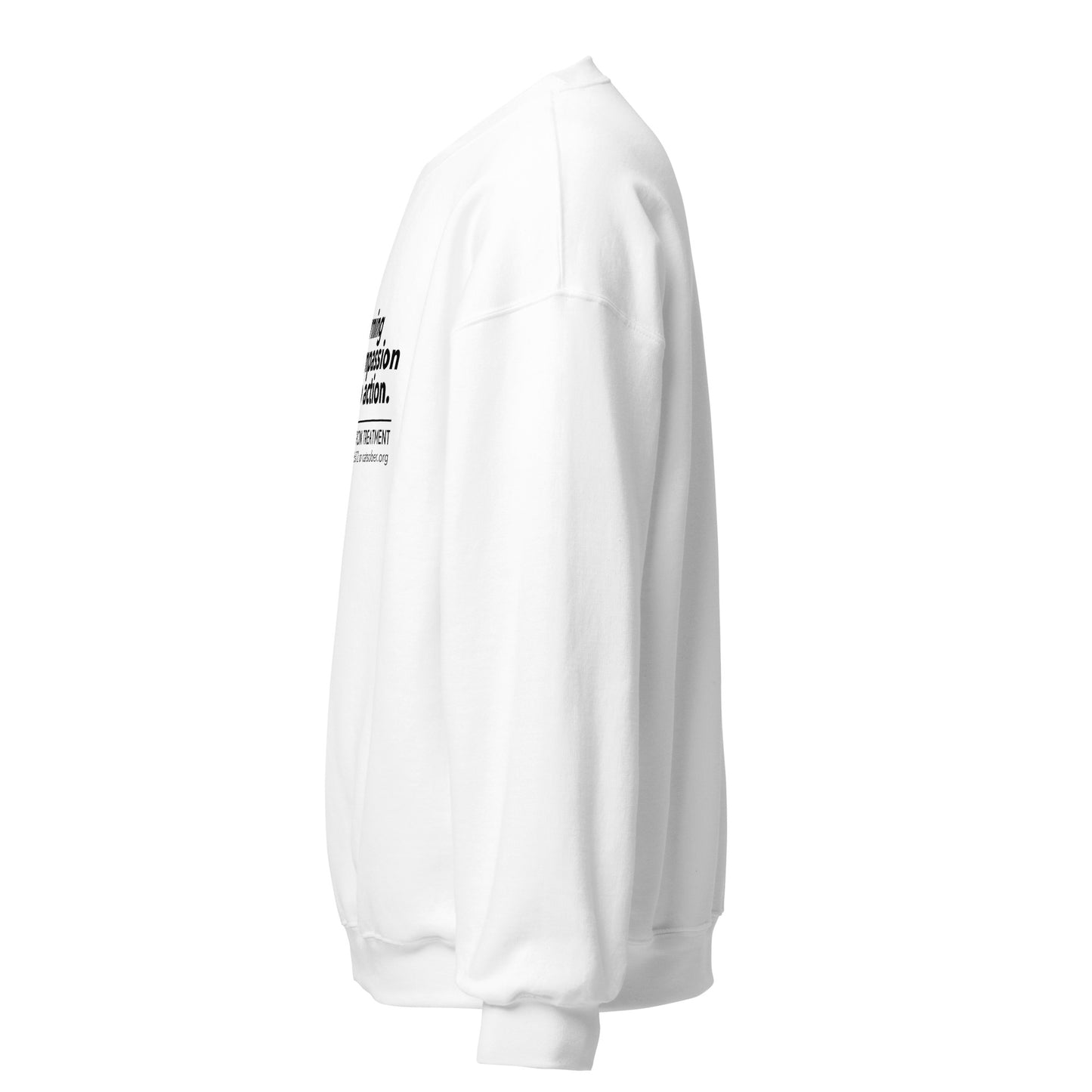 Compassion to Action Sweatshirt (Dark Text Version)