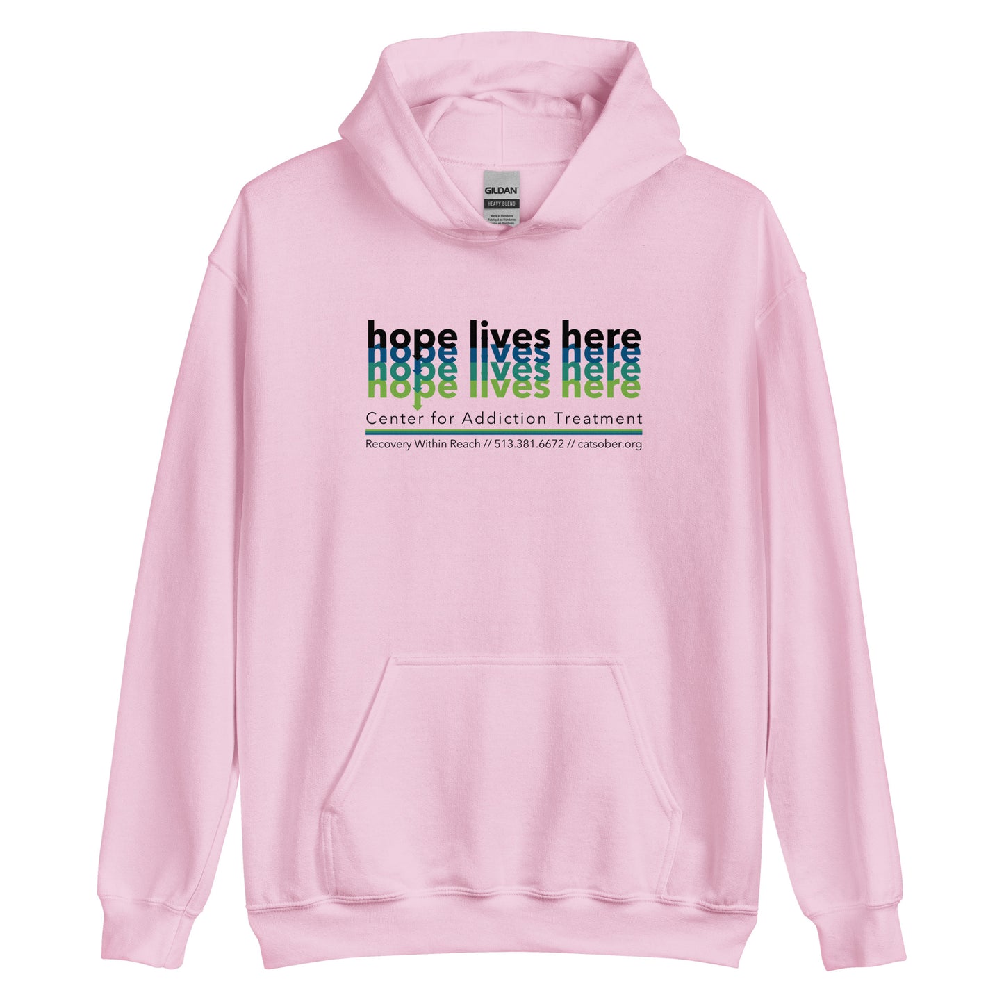 Hope Lives Here Hoodie (Dark Text Version)