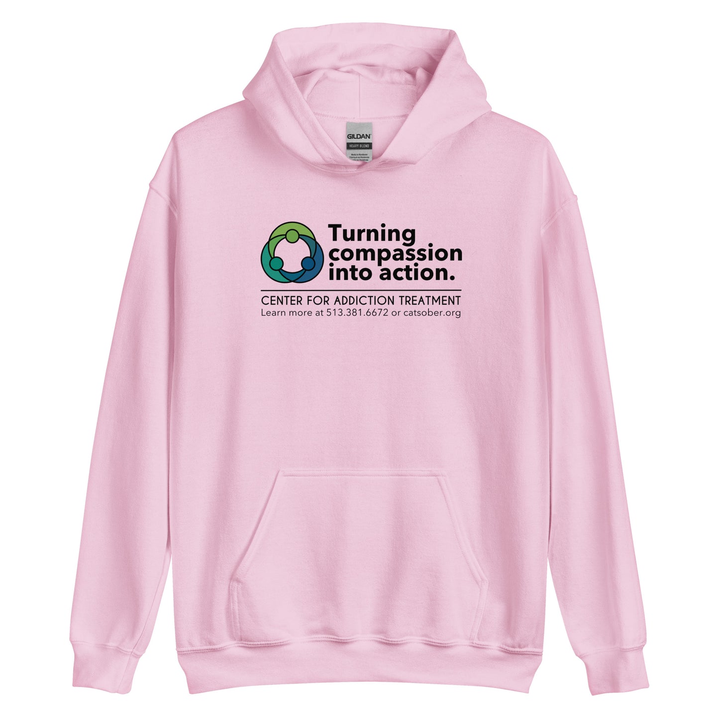 Compassion to Action Hoodie (Dark Text Version)