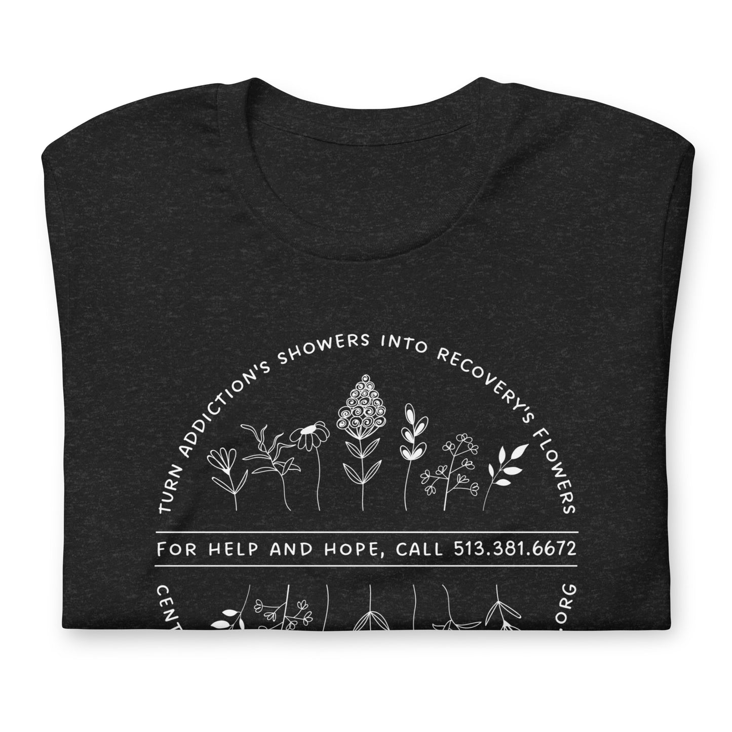 Addiction's Showers To Recovery's Flowers Design (Light Text Version)