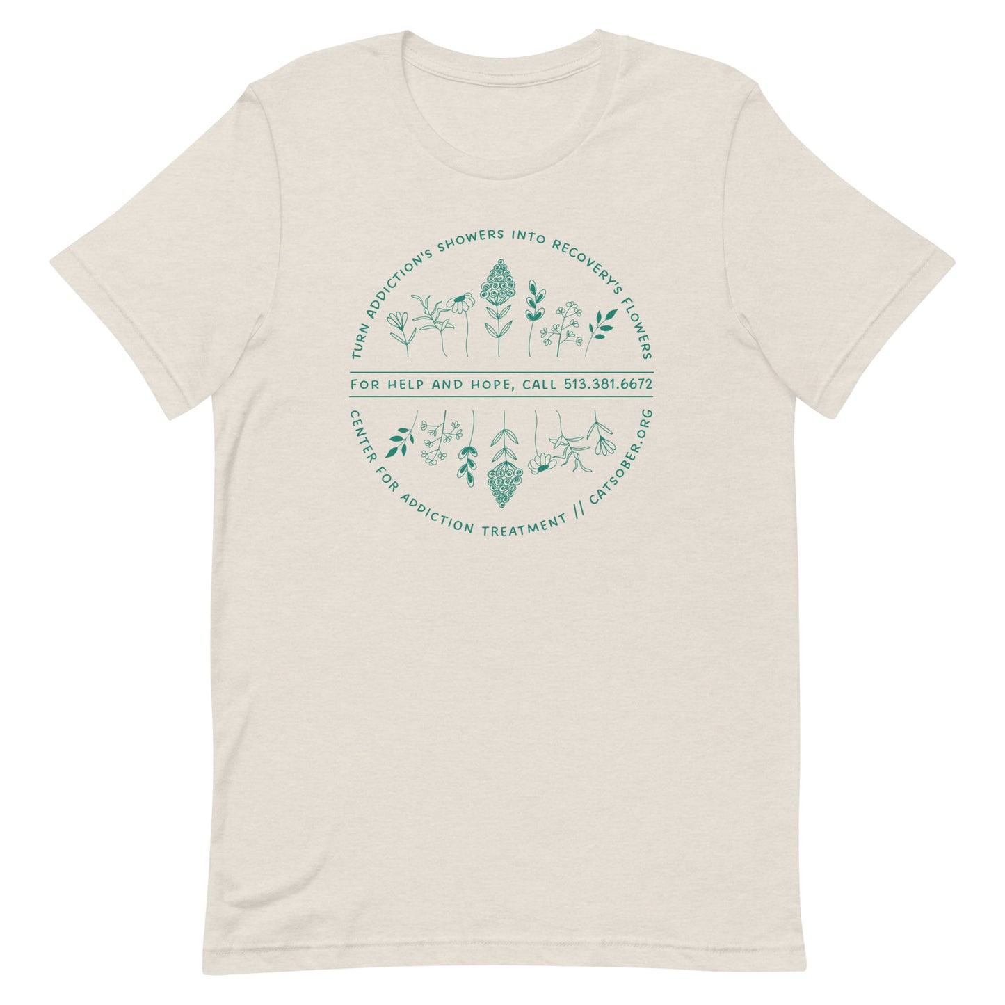 Addiction's Showers To Recovery's Flowers Design (Dark Text Version)