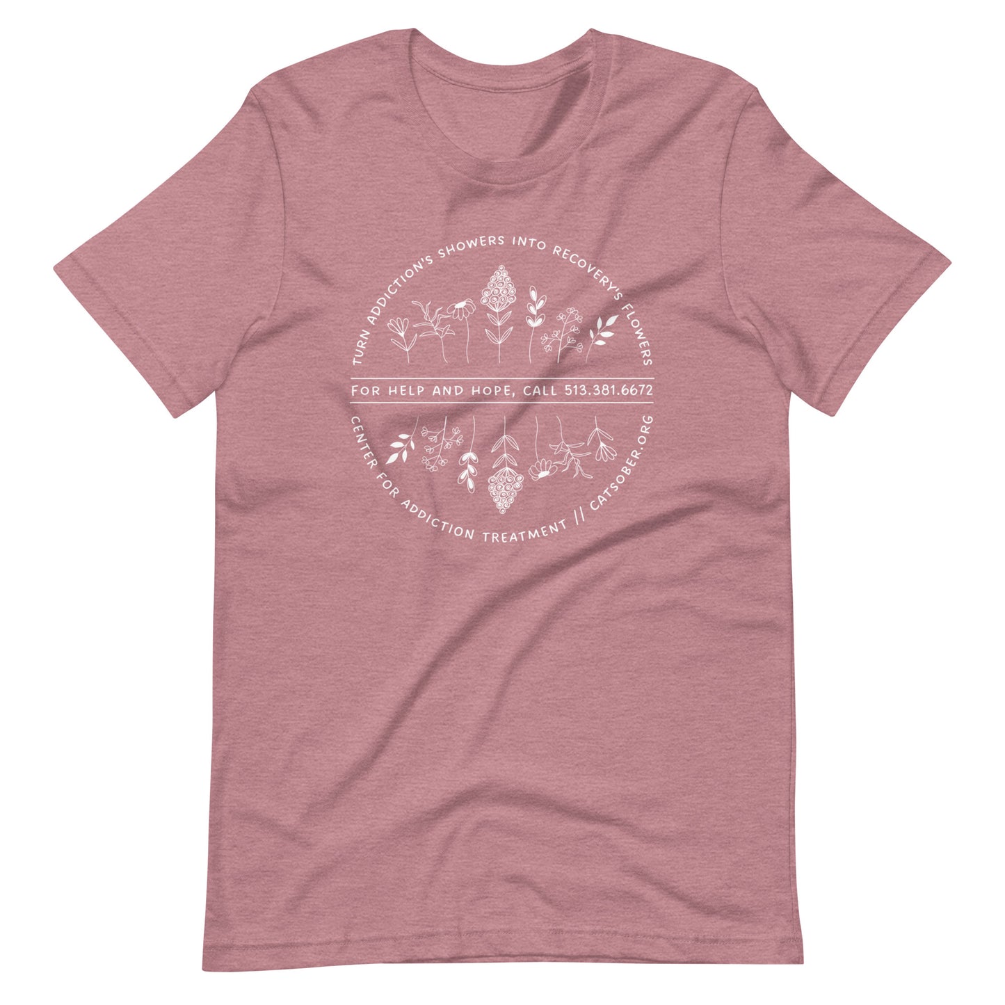 Addiction's Showers To Recovery's Flowers Design (Light Text Version)