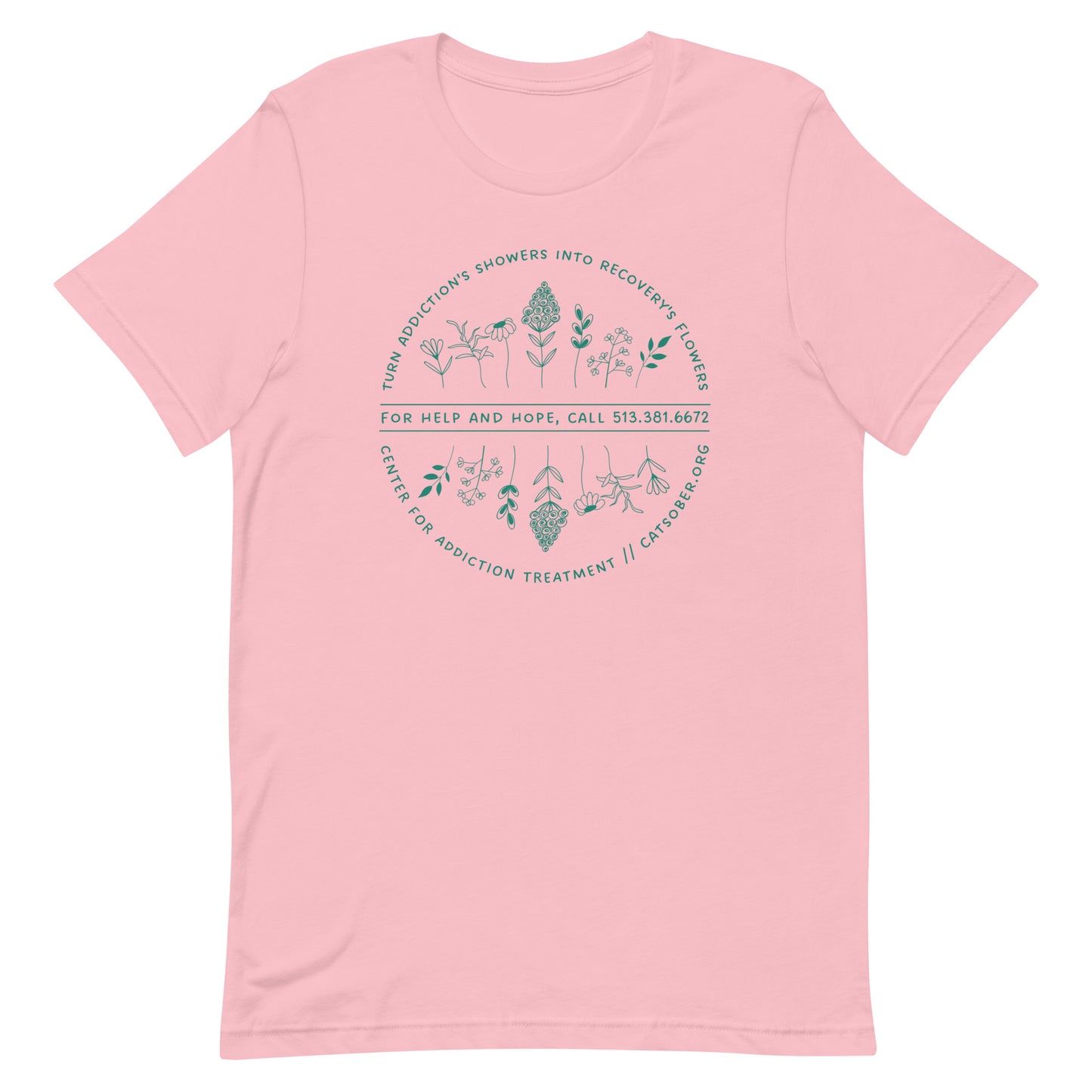 Addiction's Showers To Recovery's Flowers Design (Dark Text Version)