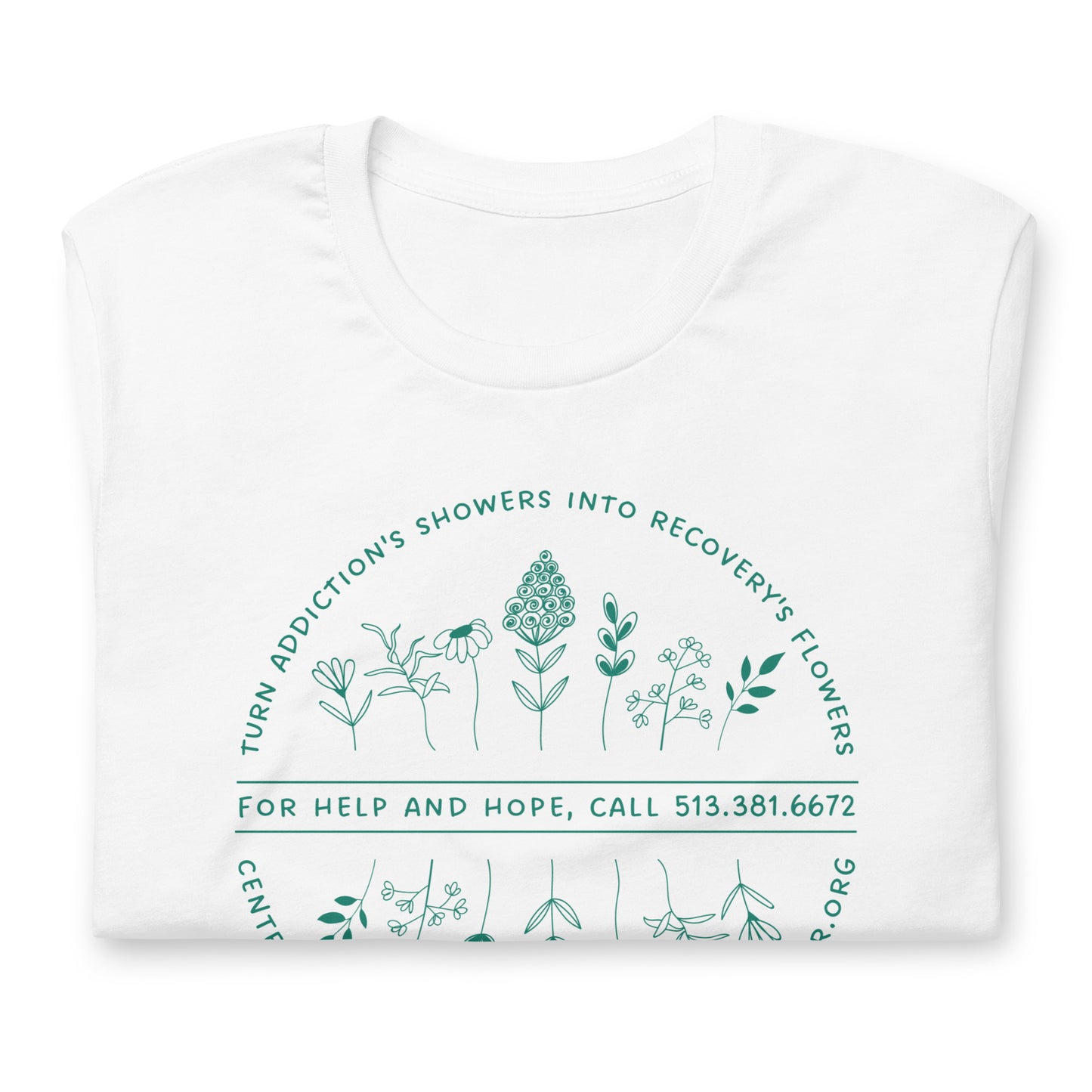 Addiction's Showers To Recovery's Flowers Design (Dark Text Version)