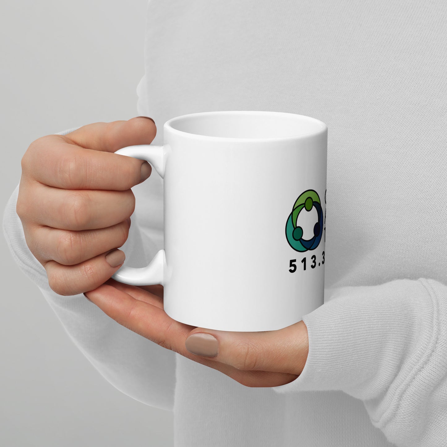 White CAT Glossy Mug