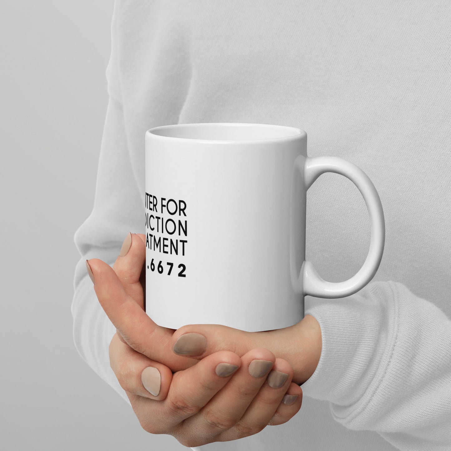 White CAT Glossy Mug