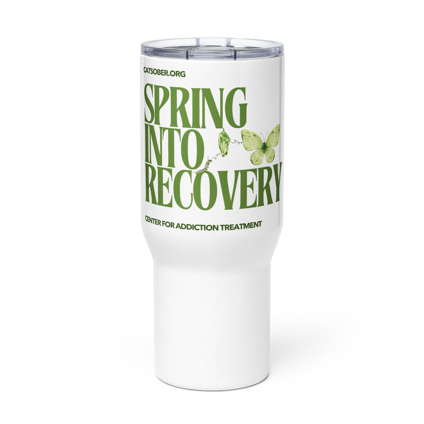 Spring Into Recovery Travel Mug w/Handle