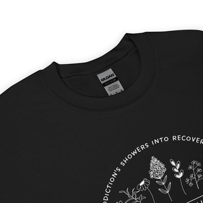 Flowers to Showers Sweatshirt (Light Text Version)