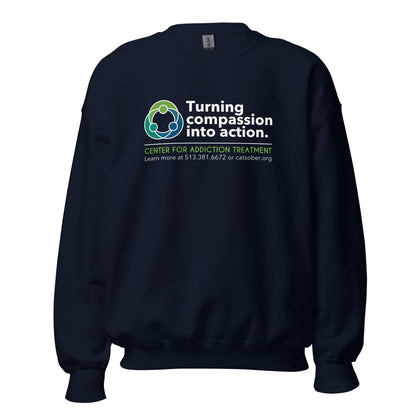Compassion to Action Sweatshirt (Light Text Version)