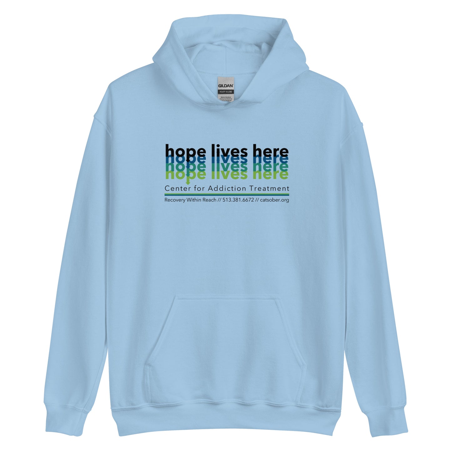 Hope Lives Here Hoodie (Dark Text Version)