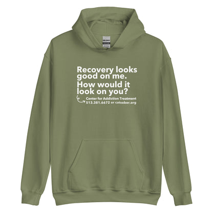 Recovery Looks Good Hoodie (Light Text Version)