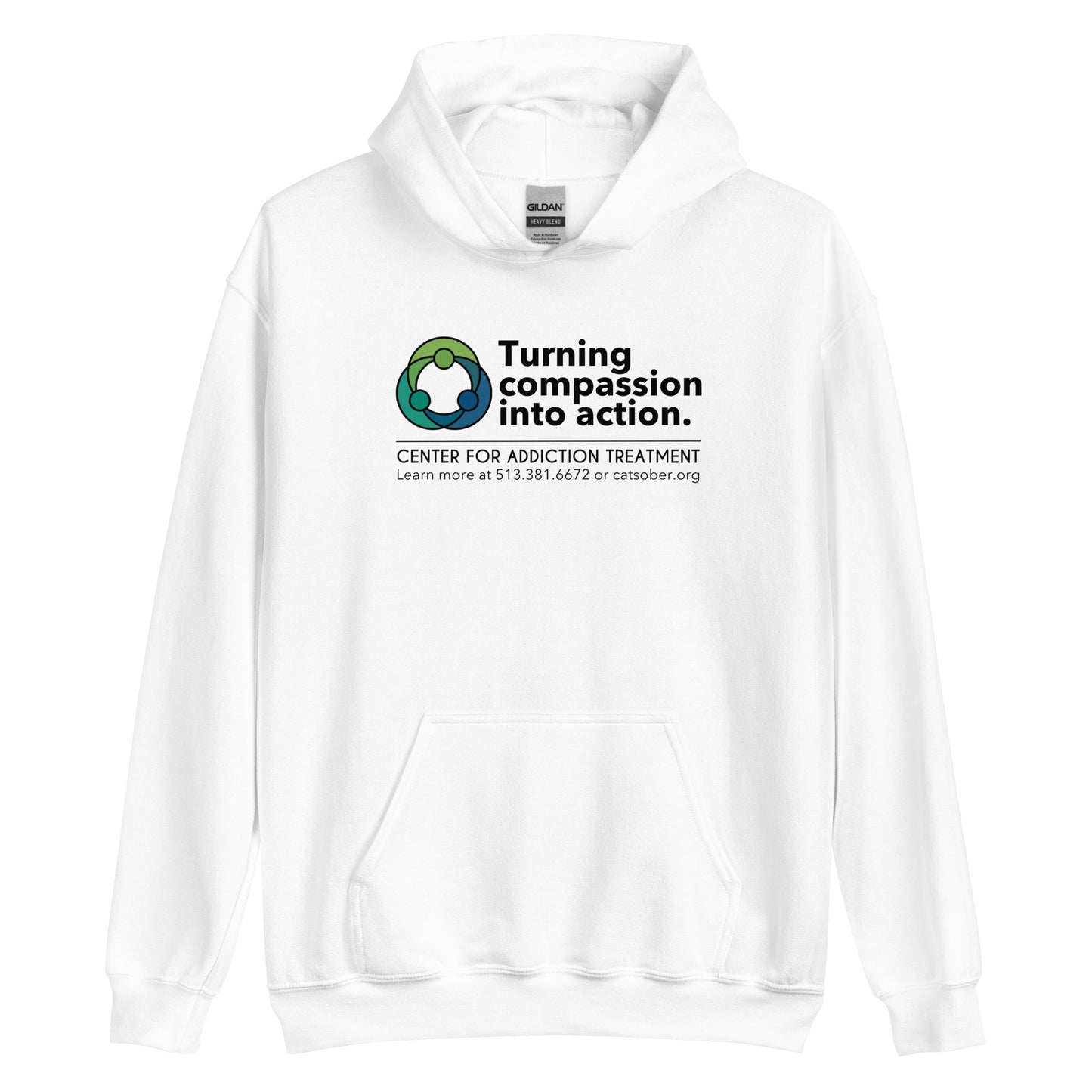 Compassion to Action Hoodie (Dark Text Version)